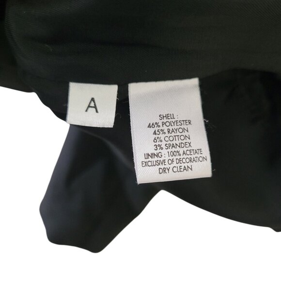 Ann Taylor Loft Peplum Fitted Jacket Womens Size 6 Black Ruffle Hem Career - Picture 7 of 7